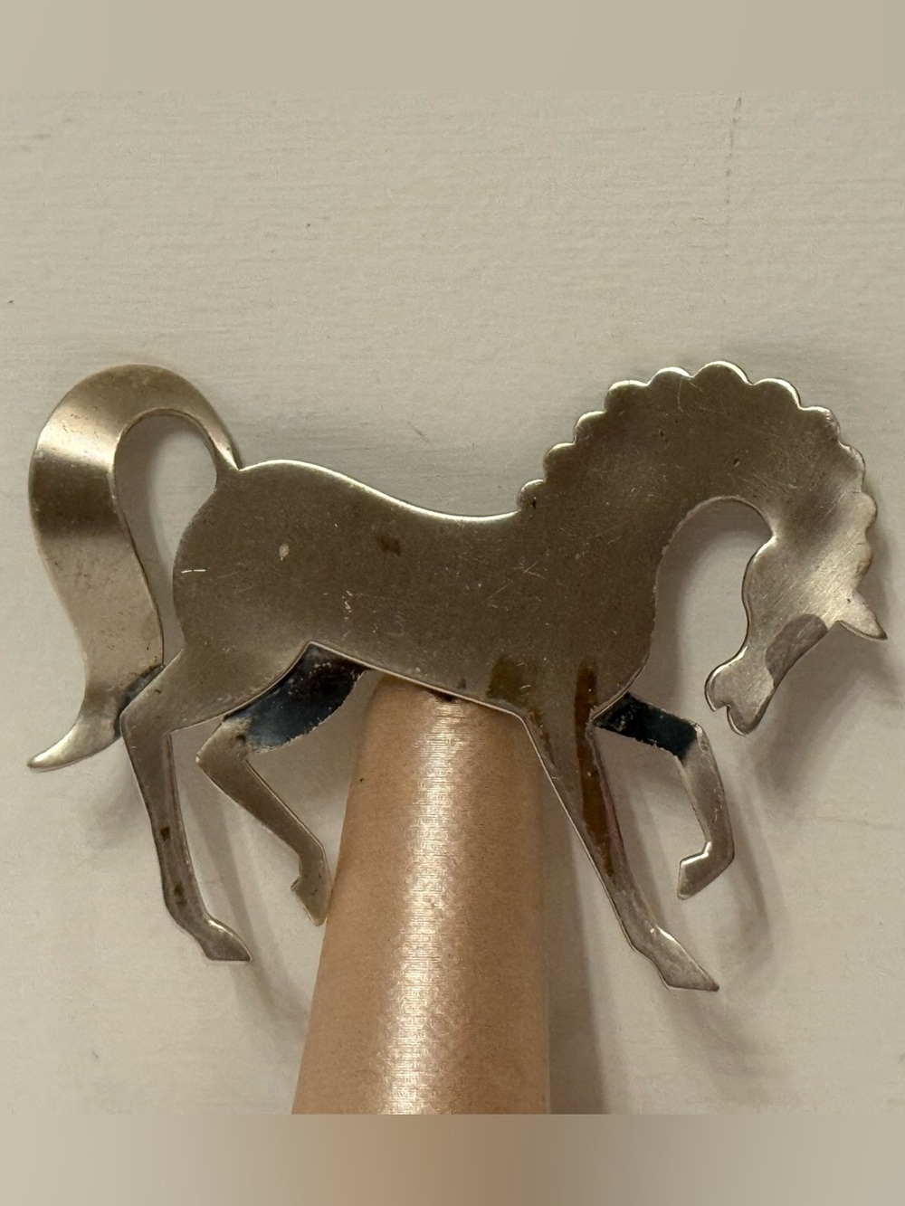 BEAUCRAFT BROOCH PIN STERLING SILVER HORSE EQUESTRIAN SIGNED 9.5g